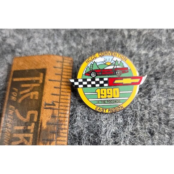 NCCC 1990 East Region Poconos Convention Pin Chevrolet Logo Lapel Badge - Picture 2 of 3